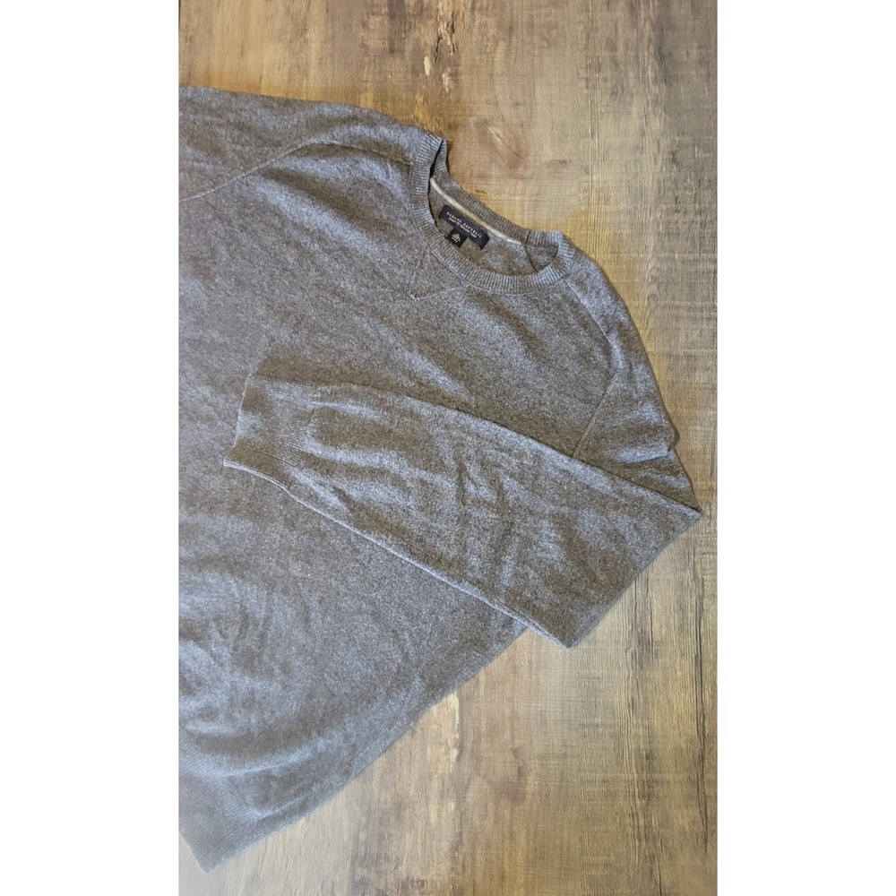 Banana Republic Men's XL Wool Cashmere Blend Crewneck Gray Pullover‎ Sweater EUC